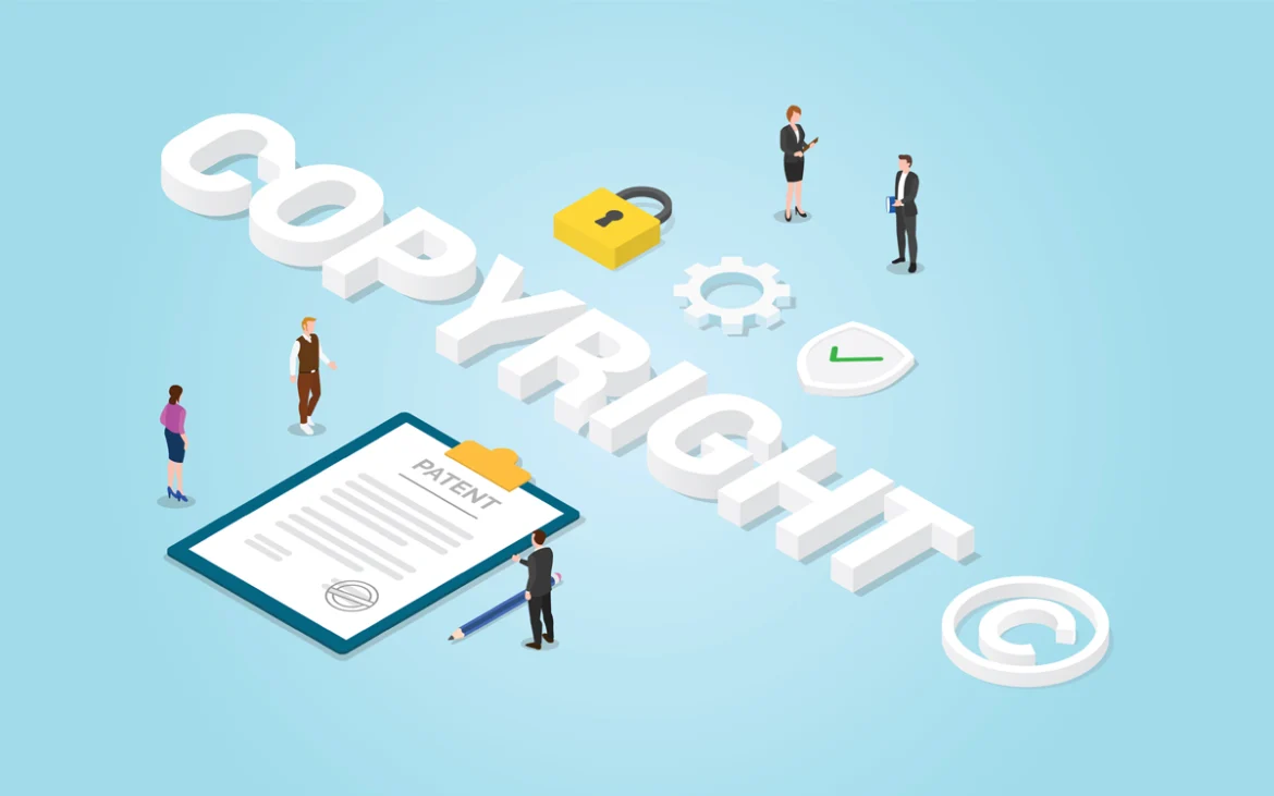 Ilustración sobre derechos de autor y protección legal para el Aviso Legal de IT/USERS®