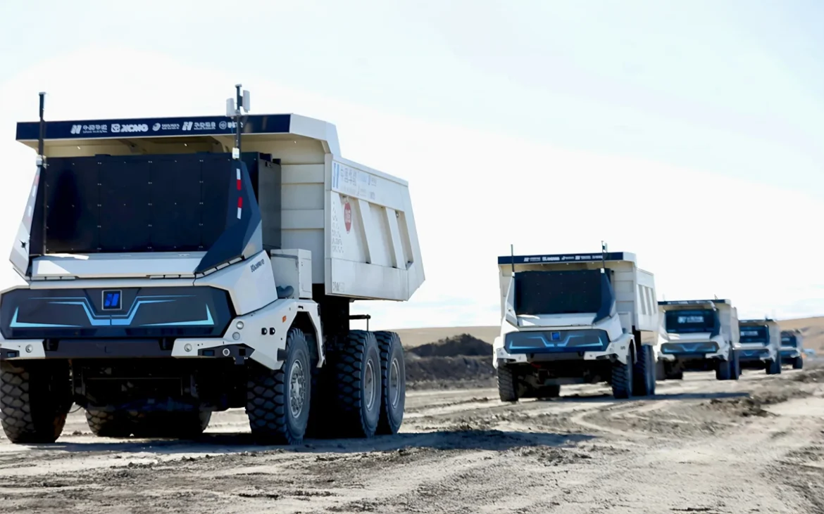 Camiones eléctricos autónomos operan en faena minera con soporte de Huawei Cloud