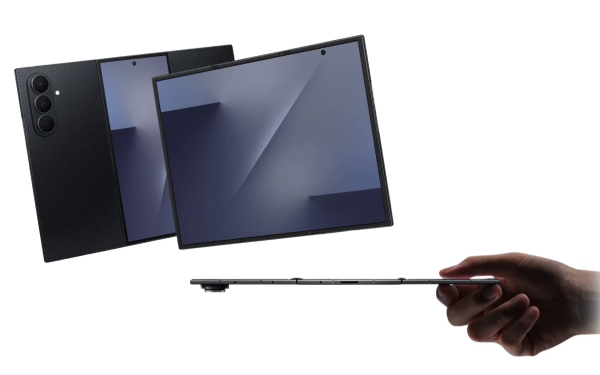 Samsung Galaxy Z TriFold con triple pantalla plegable presentado en CES 2026