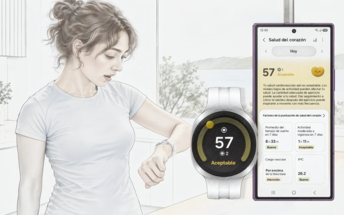 Samsung Galaxy Watch: Puntuación de salud del corazón