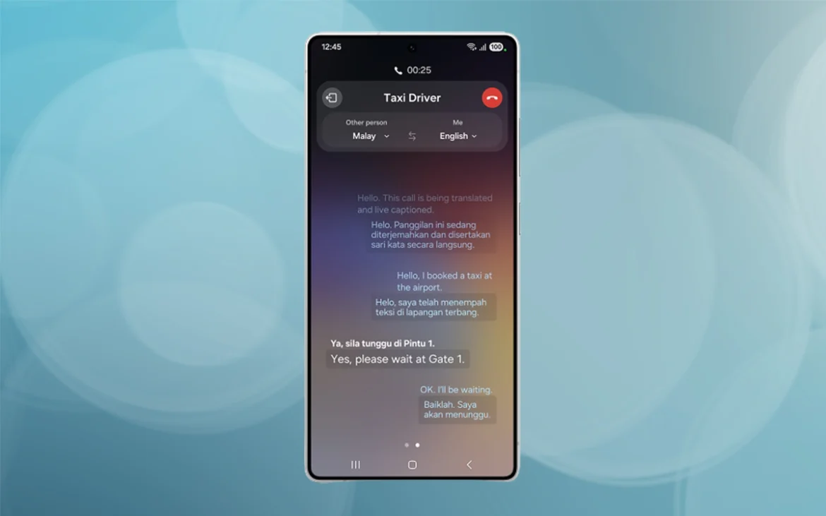 Samsung Galaxy AI: traducción de llamadas entre inglés y malayo